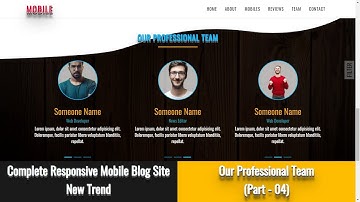 Part 04 - Responsive Mobile Blog Site | html css js bootstrap 4