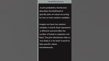 J for Joint Probability Distribution in A to az of Machine Learning #datascience #machinelearning