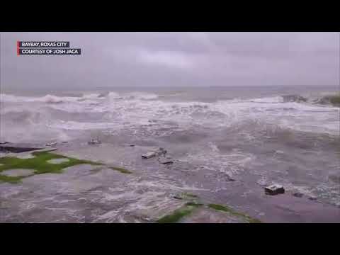 Typhoon Jolina: Waves at Baybay, Roxas City