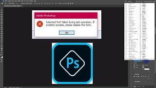 How To Fix  "Selected font failed during last operation in Photoshop"  -  POTOHSOP 2021 Net Worth