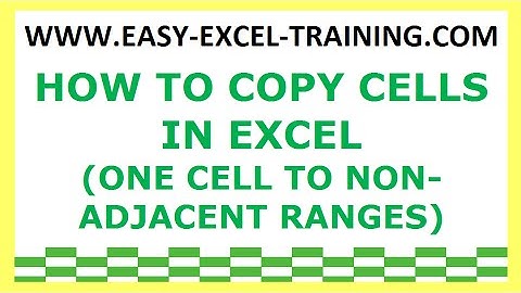 Task 33 - How to copy cells in Excel (one cell to non-adjacent ranges) - EXERCISES FOR BEGINNERS
