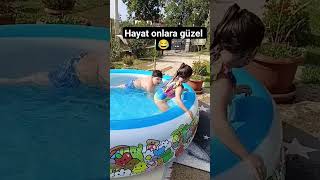 hayat köyde güzel #köydehayat #keşfet #mutluluk #çocuklar #eglence #havuz #bahçe