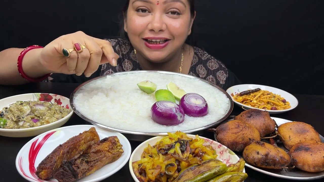 Bigbites, Eating Panta Vat, (waterRice )Begun Vorta, Alurchop, Alu vaja, Katla Fry।।