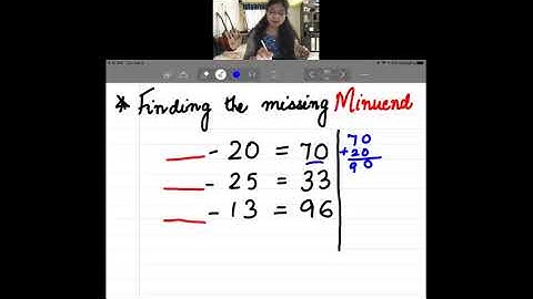 Module 6 - Class 3 Math - Subtraction (Finding Minuend)