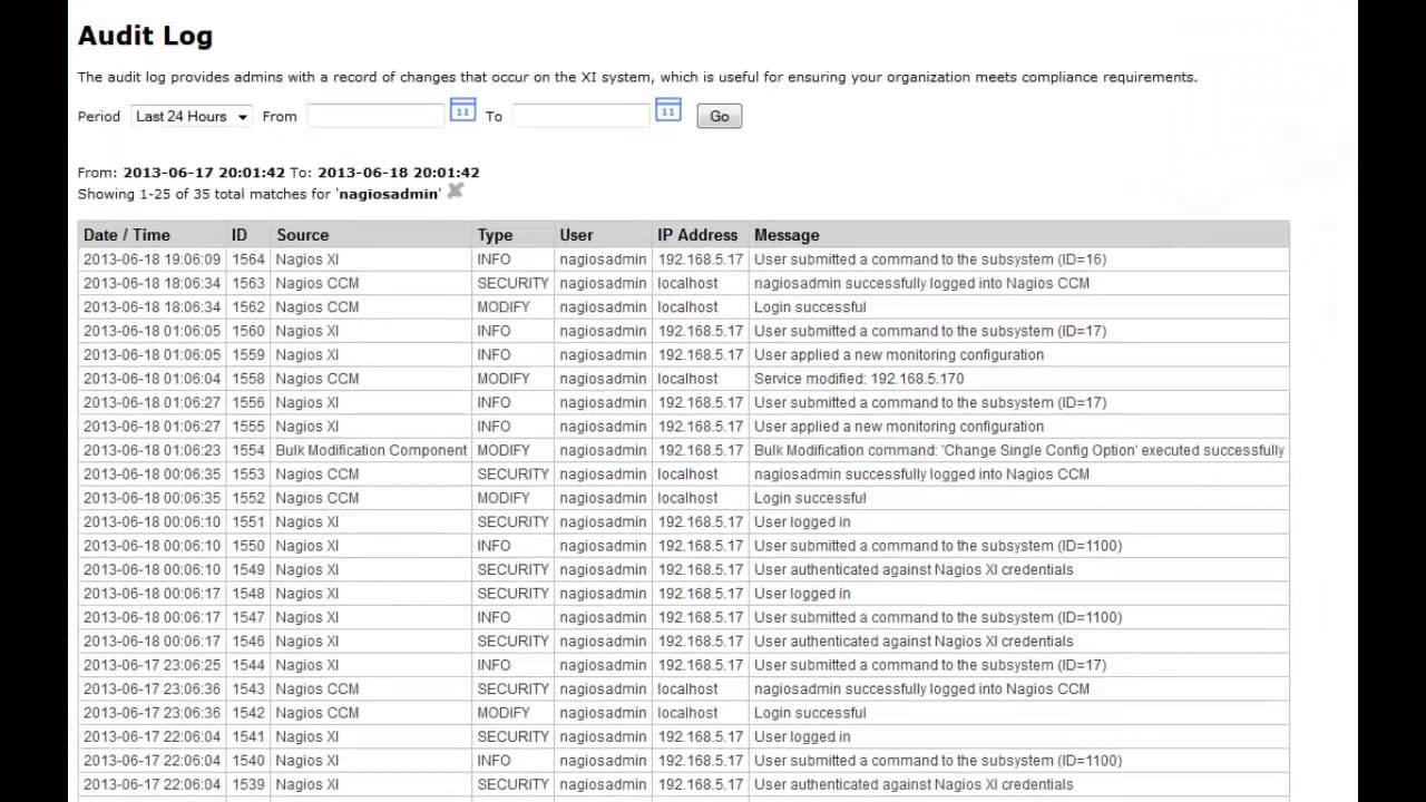 audit log