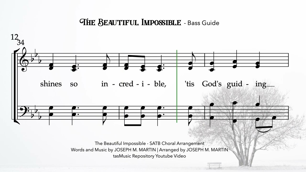 The Beautiful Impossible | Bass Guide | Arranged by Joseph M. Martin
