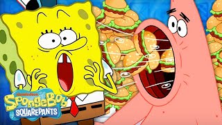Patrick Eating EVERYTHING! 🍔🍦 | SpongeBob