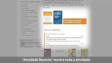 Springer for R&D Tutorial 01 Introduction (Portuguese subtitle)