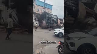 Water Tower Collapses in the City