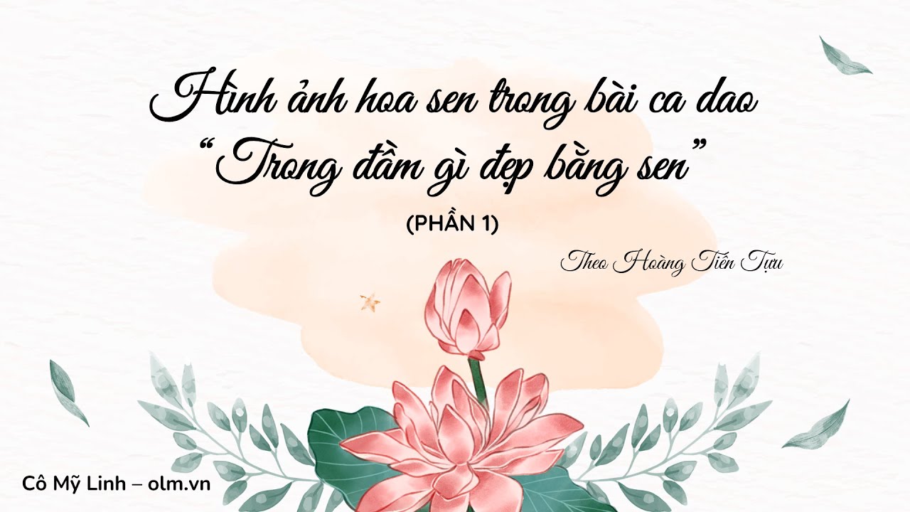 Hình ảnh hoa sen trong bài ca dao 