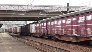 【HD】EF65-1065 貨物列車(5087レ JR貨物更新色) JR東海道本線 熱田駅