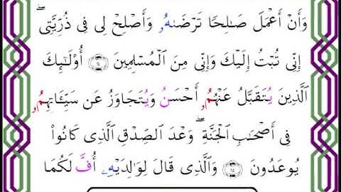 ما تيسر من سورة الأحقاف برواية البزي عن ابن كثير المكي