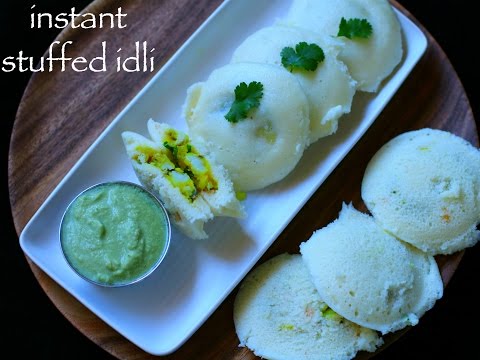 instant soft stuffed idli recipe  instant stuffed masala idli