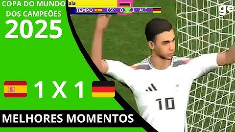 ESPANHA 1 X 1 ALEMANHA | MELHORES MOMENTOS | COPA DO MUNDO DOS CAMPEÕES DA FIFA | ge.virtual