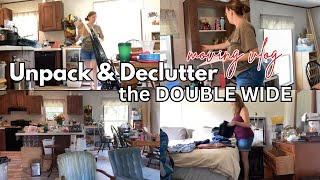 Unpack \& Declutter the DOUBLE WIDE (MOVING VLOG) || Large Family Vlog