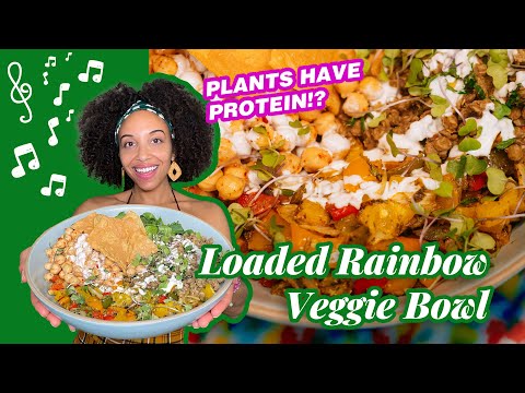 How to Make A High Protein $5 Plant-Based Meal | Loaded Rainbow Veggie Bowl | One Great Vegan