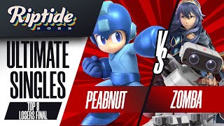 Peabnut vs Zomba - Ultimate Singles Top 8 Losers Final - Riptide 2022 | Mega Man vs R.O.B, Lucina