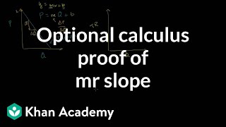 Optional Calculus Proof to Show that MR has Twice Slope of Demand