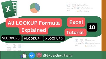 Excel Lookup Functions Explained In Tamil | Excel Guru Tamil
