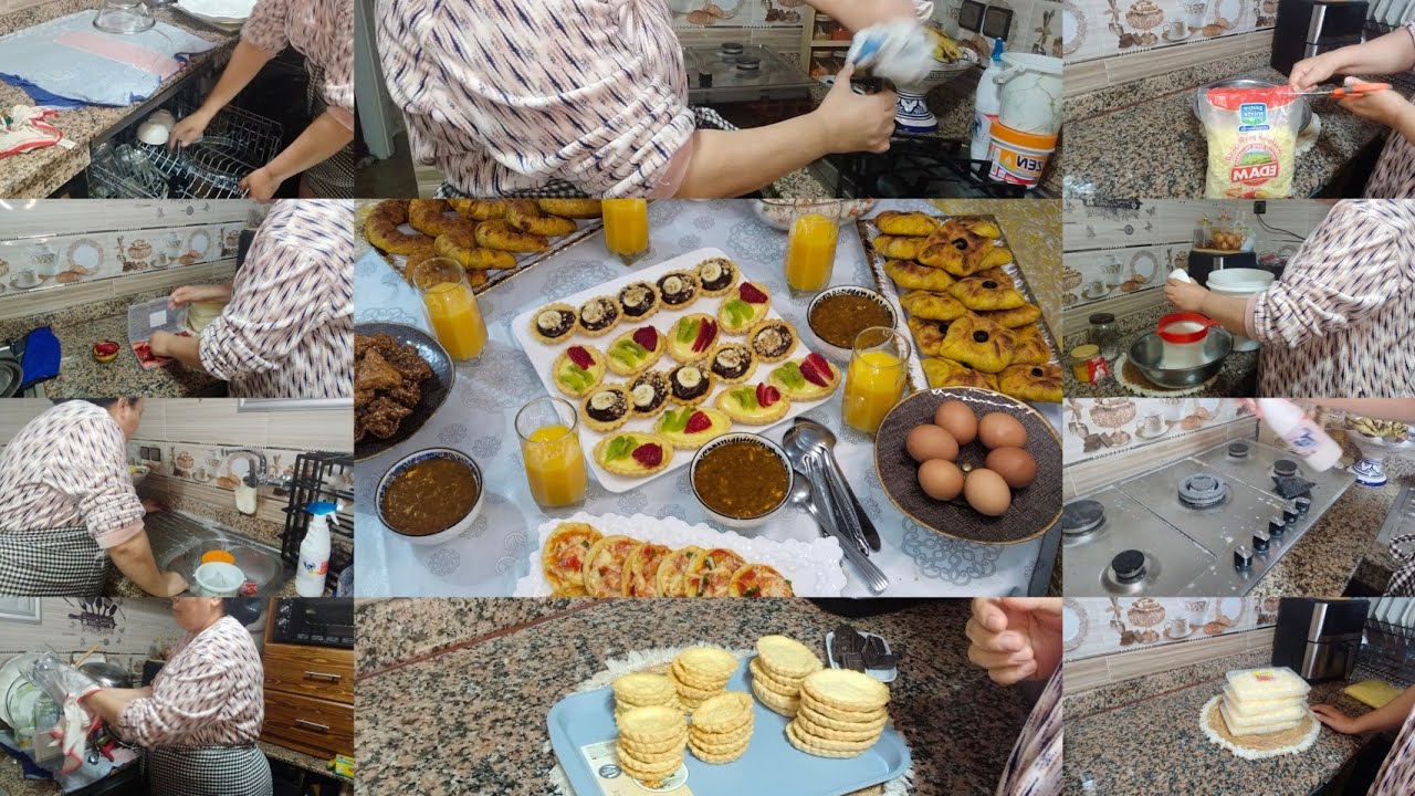 هذا هو الروتين لكل امراه مغربيه 🇲🇦 ربه البيت ميني تورتات بعجينه الصابلي بكريمه باتيسيير 👌🍓🥝