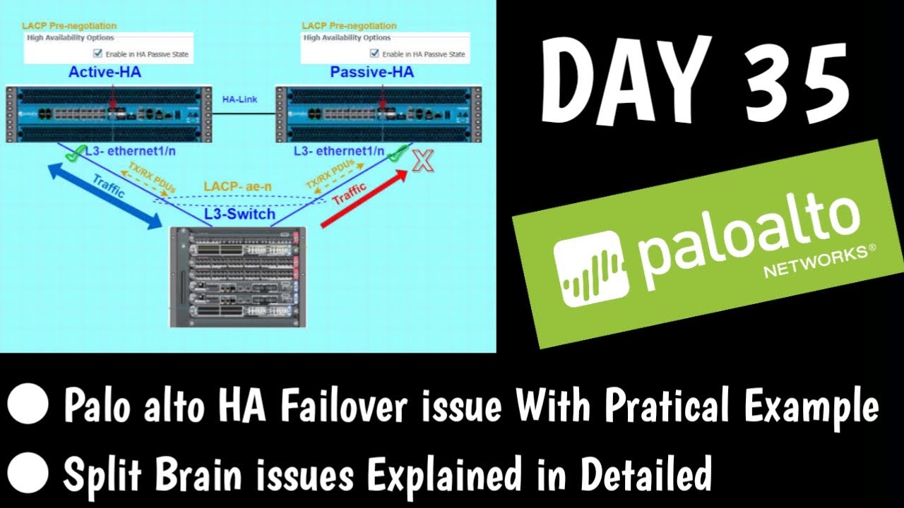 #Paloaltofirewalltraining | Day 35 | High Availability | Failover  | Split Brain Configuration | Lab