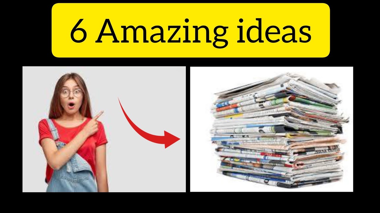 6 Easy Newspaper Craft Ideas | How to use old Newspaper at Home | Best out of Waste | DIY