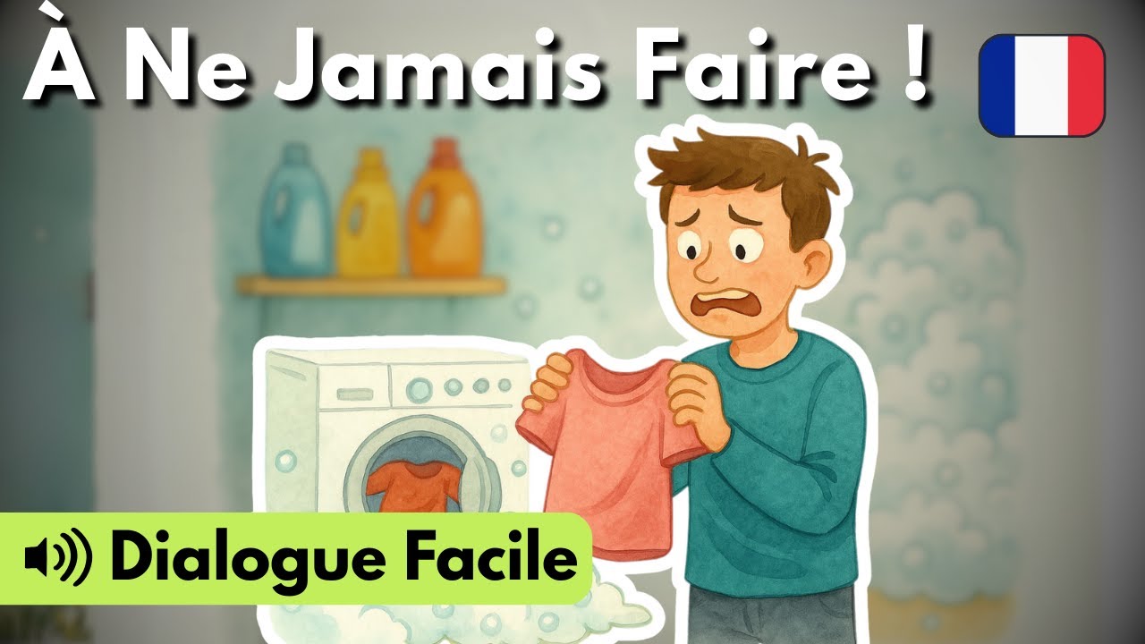 Learn French with Fun Dialogues - Ep. 30: Beware the Laundry! (A2)