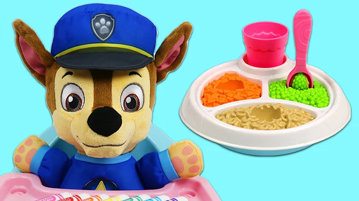 Interactive Lunch Time with Paw Patrol Baby Chase & Peppa Pig Coloring Book