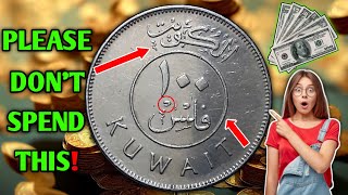 Kuwait 100 Fils 2005 coin value/ 100 fils kawait coin price in market / currency rate today