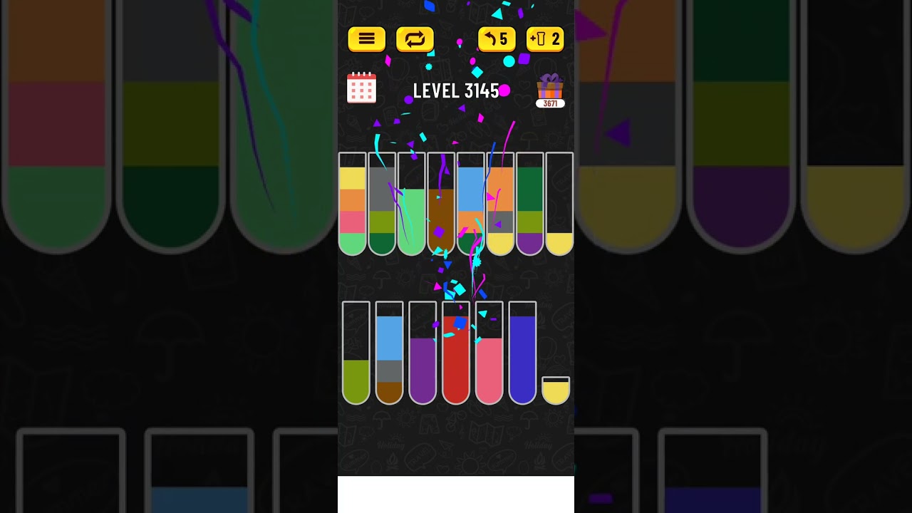 Water sort puzzle - Level 3145 #puzzle #level3145 #watersortpuzzle #watersort #gaming #gameplay