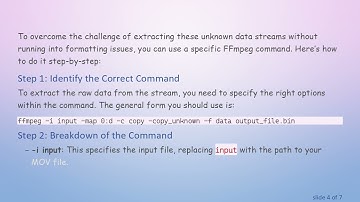 How to Extract Unknown Data Streams from a Video Container Using FFmpeg