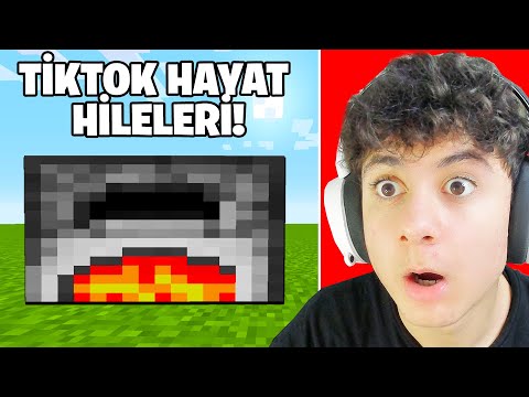 POPÜLER TİKTOK MİNECRAFT HAYAT HİLELERİNİ DENEDİM! (çok şaşırtıcıı)