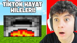 Popüler Ti̇ktok Mi̇necraft Hayat Hi̇leleri̇ni̇ Denedi̇m Çok Şaşırtıcıı