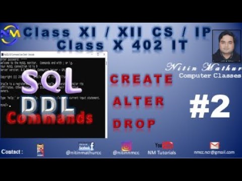 MYSQL DDL Commands| Create | Alter | Drop #SQL #MYSQL #DDL - YouTube