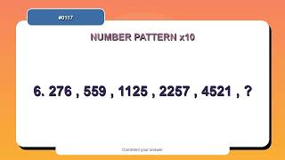 Full Number Pattern Challenge #0117 | 10 Number Pattern Practice Questions Guide