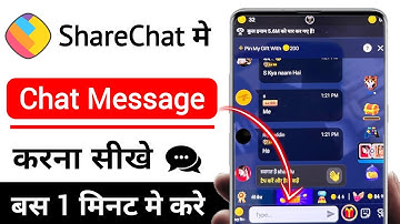 sharechat me chat kaise kare | sharechat par chat kaise kare | sharechat me msg kaise kare