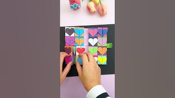 Rainbow Color Paper wallet with 5 layer pockets Showoff#diy