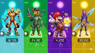 ⚡️K-POP  🆚  MARIO  🆚  MCQUEEN 🆚  PAW PATROL  😱🔥🔥🔥 INSANE TILES HOP!
