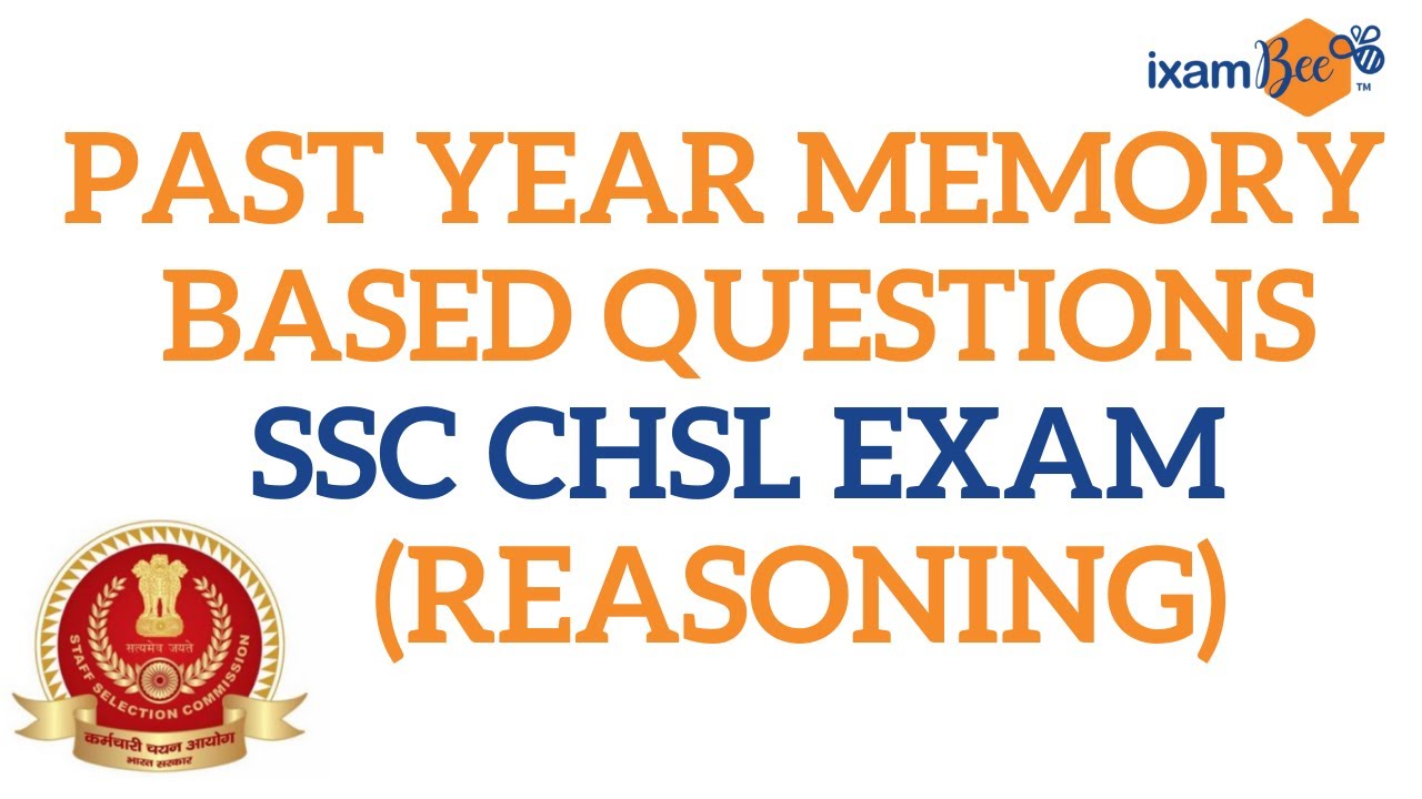 SSC CHSL Reasoning Memory Based Questions | Past year questions