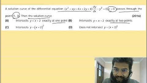 JEE ADVANCED 2016 MATHS Question(Q46 Paper2) based on Differential Equations