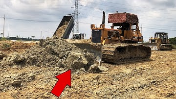 BEST OLD PROJECT !! NEW ACTIVITY !!​​ BULLDOZER KOMATSU D53P PUSH SOIL STRONG PERFECT