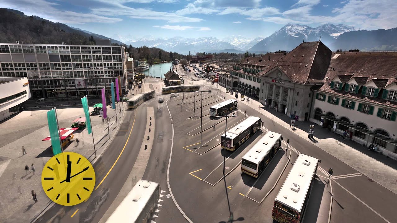 Zeitraffer Bahnhofplatz Thun