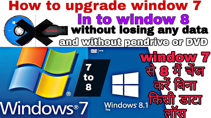 How to Update Windows 7 to Windows 8 without Losing Data | How to install window 8 with USB or DVD