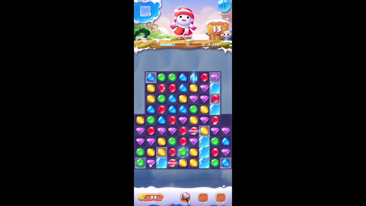 Ice Crush 2020 (by Kudo Games) offline jewels puzzle game for Android