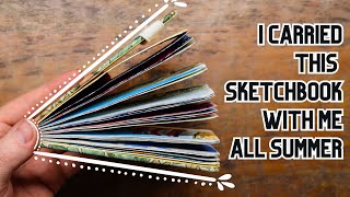 I Carried This Sketchbook EVERYWHERE & forced myself to draw new things - Watercolor Sketchbook Tour