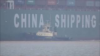 CSCL Pacific Ocean arriving to Felixstowe for Berth 8 16/02/17