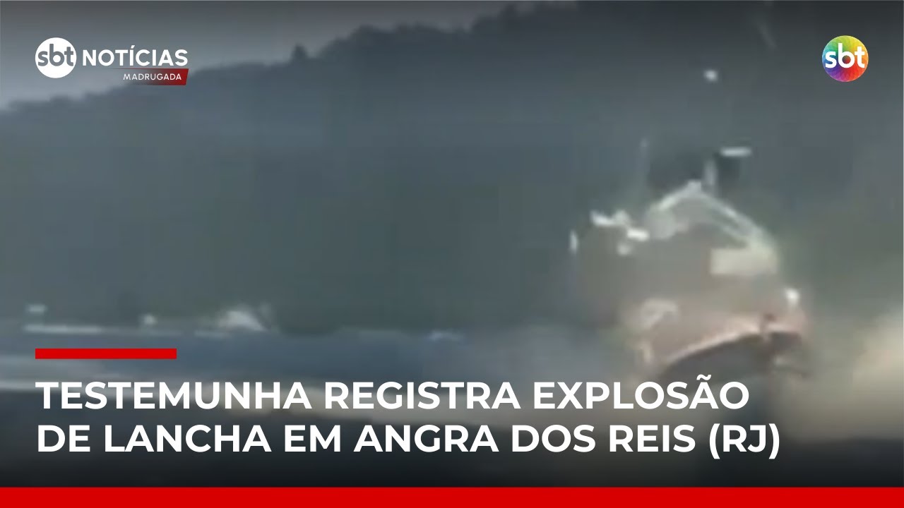 Testemunha flagra explosão de lancha que deixou feridos em Angra dos Reis (RJ) | 