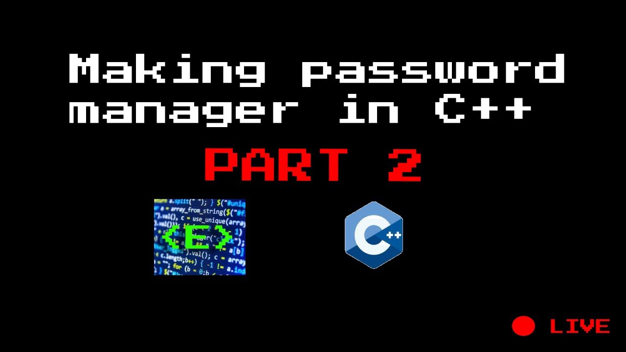 Making password manager in C++. (PART 2) - YouTube