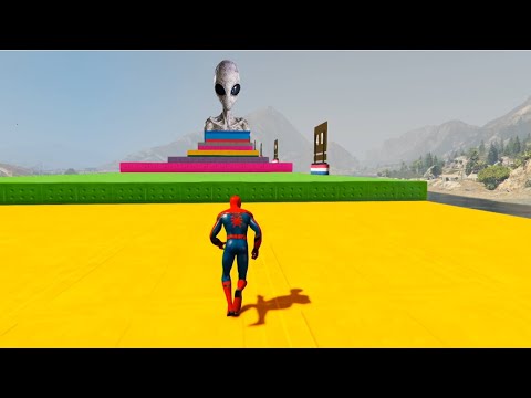 سبايدر مان الاحمر الجري والقفز للوصول الى القمة المستحيلة Superheroes Spiderman Jump