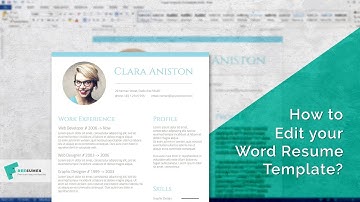 How To Edit Your MS Word Resume Template | Step By Step Tutorial